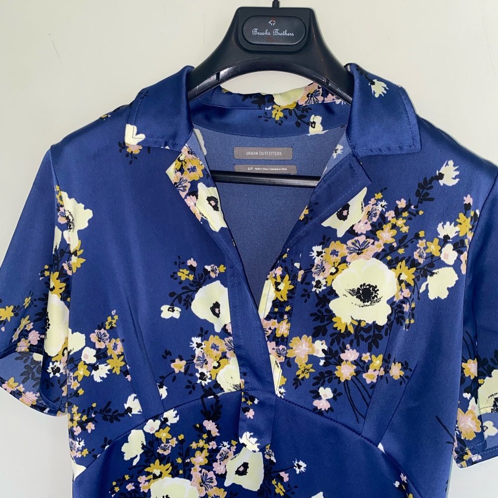 Floral Navy Blue Urban Outfitters Dress